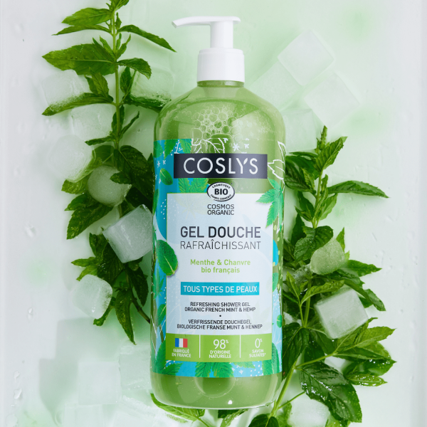 Gel Douche Rafraichissant Menthe Chanvre 1L Coslys