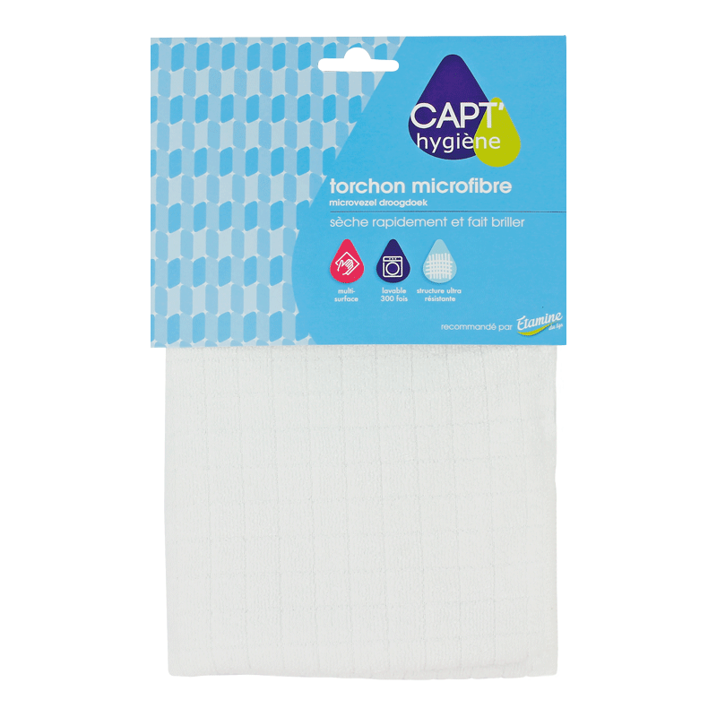 Capt Hygiene - Eponge microfibre lavable toutes surfaces