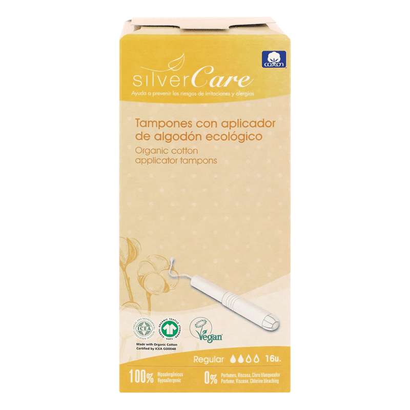 Tampon Normal Avec Applicateur En Coton Bio Silvercare 2555