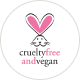 Label Cruelty free and vegan